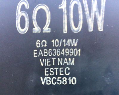 KIT DE BOCINAS PARA TV LG (2 PZ) / NUMERO DE PARTE EAB63649902 / EAB63649901 / 6Ω / 10/14W / VBC5810 / VBC5805 / MODELO 50LF6000-UB	 - Imagen 3